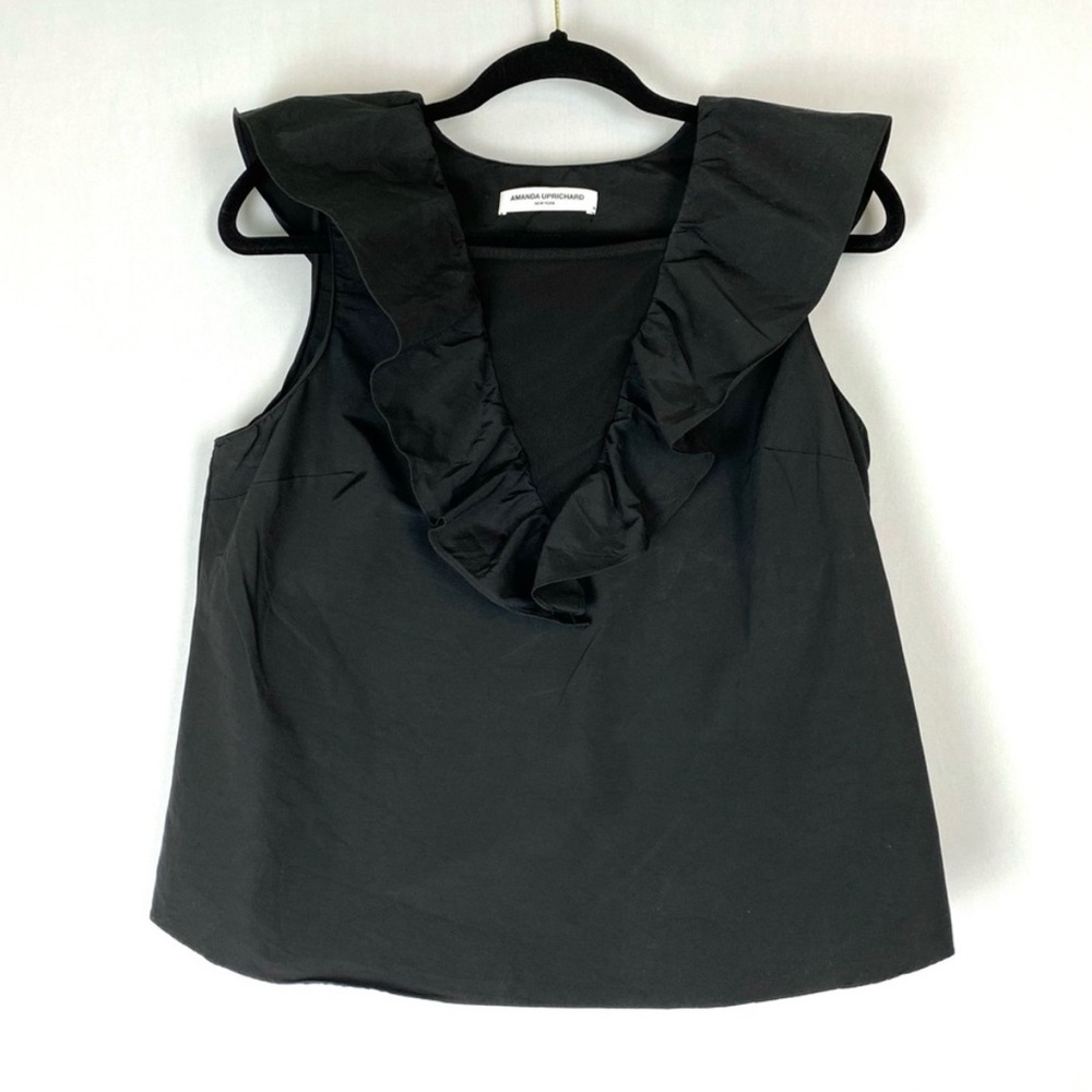 Amanda Uprichard Mireya Sleeveless Ruffle Top